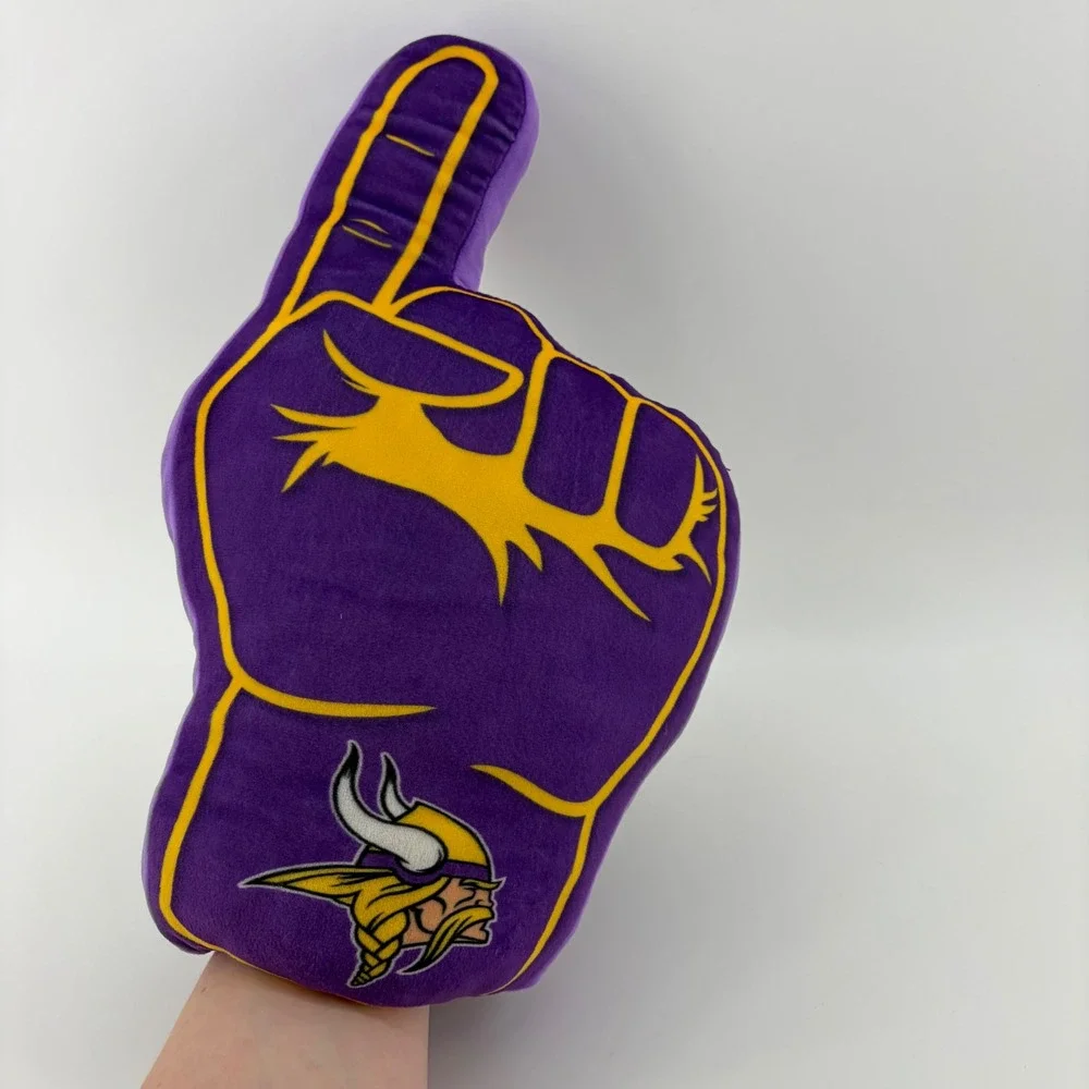 Minnesota Vikings Foam Finger Pillow Plush NFL Fan Gear‎ Purple Yellow